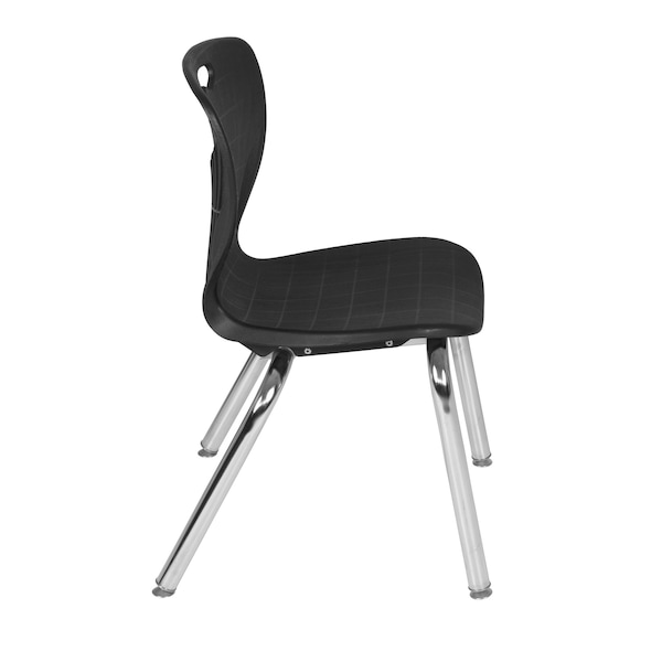 15 In Learning Classroom Chair - Black, 4PK